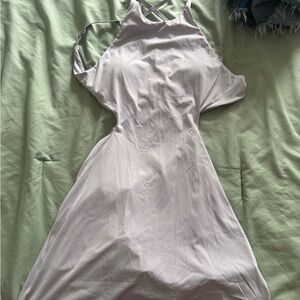 Elegant White Halter Dress